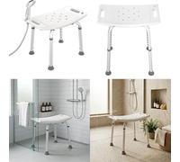 SAILUN Adjustable Shower Stool 8 Height, Medical Bath Seat Chair, Non-Slip Aluminum Bathroom Safety Stool for Elderly Disabled Pregnant, Rectangle Bathtub SPA Seat (Rectangle)