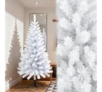 SAILUN Christmas Tree, Lush PVC Realistic Artificial Xmas Tree With Metal Stand, Artificial Tree (Diameter Approx. 140 cm), Christmas Decoration, White, 210 cm