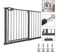SAILUN Safety Gate Without Drilling Door Gate Auto-Close for Children Baby Stair Gate Secure Doorway 180°Two-Way Opening Barrier (Black, 105-115 cm)