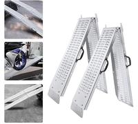 SAILUN Van Ramps, 2 x Foldable Loading Ramps, Galvanised Steel Heavy Duty Car Loading Ramp, Non Slip Surface, Portable Trailer Ramp for Scooter, Quad Motor Vehicle, Lawnmower, 180 x 22.5 cm