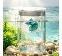 Saim Floating Acrylic Breeder Box for Fish Tank | Aquarium Isolation Separator Hatchery Incubator for Guppy, Betta, Clownfish, Coral, Baby & Injured Fish