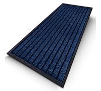Saime Trading Waterproof Runner Rug Non Slip - Strong PVC Rubber Backed Floor Mats Anti Slip Washable Runner Rug for Hallways Hall Entrance (Blue-Rubber Mat, 60 x 180 cm)
