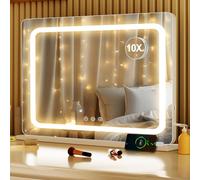 Saimeihome Hollywood Vanity Mirror with Lights, Large Makeup Mirror with Adjustable Lighting, 3 Lighting Modes, 80x55cm Touch Control Cosmetic Mirror for Bedroom, Dressing Room - White