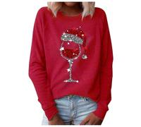 Saingace Navy Christmas Jumper Women Women'S Xmas Tops Yes No Jumpers For Women Uk Xmas Penguins Boys Red Christmas 2024 Jumper White Letter Cotton Christmas Jumper Christmas Tshirts For Women