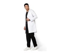 Saini_MEDICOS Men's Lab Coat | Poly Viscose Long Sleeves Medical Apron | 3 Pockets | Uniform for Doctors| Size L