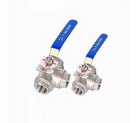 Sainless Steel Three Way Ball Valve L Type T Type 304 Internal Threaded Manual Valve 1Pcs(DN50,T Type)