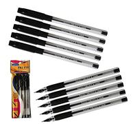 SAINO 10 x 0.7mm Tip Tri-Fit Triangular BLACK Ballpoint Pens Smooth Fine Writing
