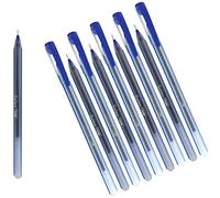 SAINO 10 x 0.7mm Trio Triangular BLUE Ballpoint Pens Easy Grip Smooth Writing