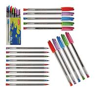 SAINO 20 x 0.6mm Star Flow II BLUE Soft Smooth Ballpoint Pens NON DRY GUARANTEE