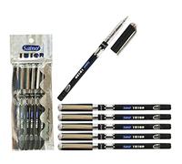 SAINO 5 x 0.6mm Fine Tip Ball Pens Tutor BLACK Ballpoint Pens Ultra Smooth Soft