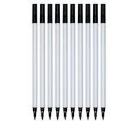SAINO Fineliner Pens, 1.0mm Medium Point, BLACK, Pack of 10, xMediumStic10MM Fineliner for Writing Drawing Sketching Colouring Illustrations Calligraphy