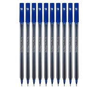 SAINO Softy Ballpoint Pens, BLUE, Fine Point (0.7mm), Pack of 10, Fine Writing Smooth Ball Pens, Perfect for School Office Home Business Shop Everyday Use