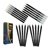 SAINO Trigrip Ballpoint Pens Triangular Grip Giga Pack Smooth Biros (20 x 0.7mm BLACK Ball Pens + iZOFAX Black Ball Pen)