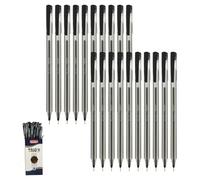 SAINO Trio 20 x 0.7mm Point BLACK Ballpoint Pens Smooth Fine Writing School Office Business Supplies