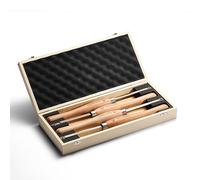 SainSmart 4 PCS Carbide Wood Lathe Turning Tool Set, Diamond, Round, and Square Replaceable Carbide Inserts, Ergonomic Wood Handle, for Turning Pens or Projects, One Wooden Storage Case