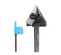 Genmitsu 60 Degree V Groove Router Bit, 1/4" Shank 1" Cutting Diameter, CNC Milling Machine Slab Flattening Router Bit, Carbide Insert Router Planer Bit for Woodworking Carving, VRBC01A