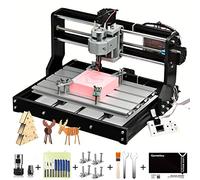 SainSmart Genmitsu CNC 3018-PRO Milling / Engraving Machine Kit, GRBL-Controlled, 3 Axes for Working Acrylic, PVC, Wood, Soft Aluminium, Working Area 300 mm x 180 mm x 45 mm