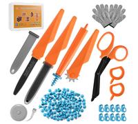 SainSmart Jr. Cardboard Tools for Kids 120 PCS - Starter Construction Kit for Creative Play & STEM Learning, DIY Craft Set with Safe Cutter, Tool Box & Tape Measure, Ideal for Solo Play Age 5+