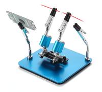 SainSmart Soldering Helping Hands 360° Adjustable Magnetic Arms, Compact 3.9"x3.9" Steel Base, Mini Soldering Station, Magnetic Assisting Arms, 2 Adjustable Arms for DIY, Circuit, Electronics Repair