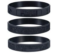 Sainstone Power of Faith ISAIAH 40:31 Inspirational Bible Verses Silicone Bracelets - Let Faith Bigger Than Fear - Religious Motivational Wristband Gifts for Men Women
