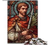 Saint A Stained Glass 1000 Pieces Jigsaw Puzzles For Teens And Adults, Stress Reliever Staycation Kill Time Parent-child Interaction (26x38cm)