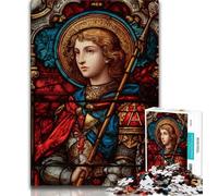 Saint A Stained Glass Jigsaw Puzzles for Adults 1000 Pieces,Family Game Stress Reliever Difficult Challenge Great Gifts And Toys 50x75cm
