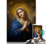 Saint A Stained Glass JigsawPuzzle 1000 Pieces for Teenagers,Challenging Game And Family Play Wall Decoration Unique Birthday And Xmas Gifts (38x26cm)