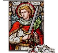 Saint A Stained Glass Jigsaws 1000 Pieces for Adults, Family Fun Games Fun at Home Activities, Birthday Present, Travel Gifts (50x75cm)