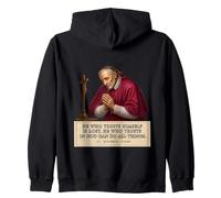 Saint Alphonsus Liguori Trust God Inspirational Quote Zip Hoodie