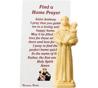 Saint Anthony Home Finding Kit USA Made Mini Statue with Prayer Card House | For Finding and Buying a House, Durable Mini Figurine, Homebuyers and Real Estate Closing GIft