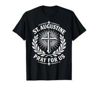 Saint Augustine Catholic Prayer Cross Value Graphic T-Shirt