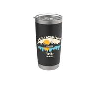 Saint Augustine Florida Souvenir Mountain Sunset River Stainless Steel Insulated Tumbler
