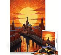 Saint Basils Cathedral RU 1000 Piece Jigsaw Puzzle for Teenagers Mental Logic Toy Quiet Calm Firm Cut Santa Wish Item (38x52cm)