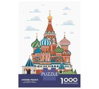 Saint Basil's Cathedral, Russia Jigsaw Puzzle 1000 Pieces, Romantic City Break Scene, Matte Printed Jigsaw for Travel Lovers, Screen-Free Fun, 38x26cm/1000pcs