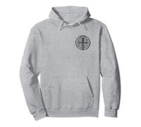Saint Benedict Cross Small St. Benedict Medal Christian Pullover Hoodie