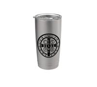 Saint Benedict Medal Design Stainless Steel Insulated Tumbler