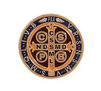 Saint Benedict Medal Enamel Lapel Pin Badge 3cm Catholic Religious Brooch St Benedict Cross Pin Christian Faith Accessory Gift for Catholics Prayer Groups Churches and Collectors