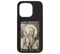 Saint Benedict of Nursia Pray for Us Catholic Devotional Case for iPhone 15 Pro