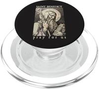 Saint Benedict of Nursia Pray for Us Catholic Devotional PopSockets PopGrip for MagSafe