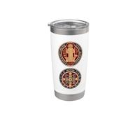 Saint Benedict Sacramental Medal Catholic Stainless Steel Insulated Tumbler