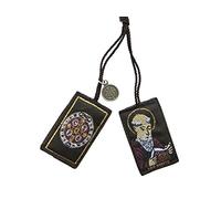 Saint Benedict Scapular with Medal Charm for Protection Escapulario De San Benito, No Gemstone