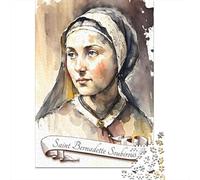 Saint Bernadette Soubirous 1000-Piece Jigsaw Puzzle for Adults, 52x38cm/1000pcs, White Cardboard for Simple Sorting; Relaxed Solo Time at Home