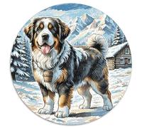 Saint Bernard 1000 Piece Jigsaw Puzzle for Women, Men Animal Theme Brainteasing Jigsaws Challenge Games Fun Present & Activity 1000pcs (67.5x67.5cm)