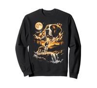 Saint Bernard Bernhardiner Howling To The Moon Sweatshirt