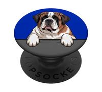 Saint Bernard Cute Peeking Pocket Puppy St. Bernie Dog PopSockets Adhesive PopGrip