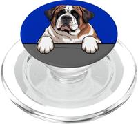 Saint Bernard Cute Peeking Pocket Puppy St. Bernie Dog PopSockets PopGrip for MagSafe
