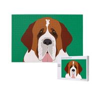 Saint Bernard Dog,1000 Pieces Wooden Jigsaw Family Game Jigsaw Puzzles for Adults Teens Home Decor