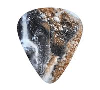 Saint Bernard Dog,12 Pcs Guitar Pick,3 Different Thickness Plectrums for Acoustic Guitar Bass Ukulele (0.46mm 0.96mm 0.71mm)