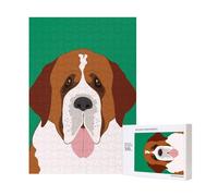Saint Bernard Dog,300 Pieces Wooden Jigsaw Family Game Jigsaw Puzzles for Adults Teens