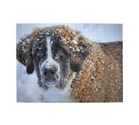 Saint Bernard Dog,500 Pieces Puzzles for Adults-Wooden Jigsaw Puzzle for Adults Elderly